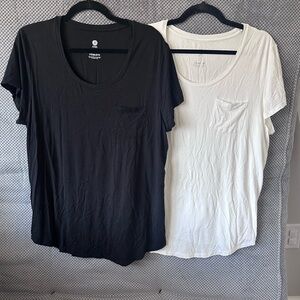 Kindred Bravely Black and White Short Sleeve Nursing Tees